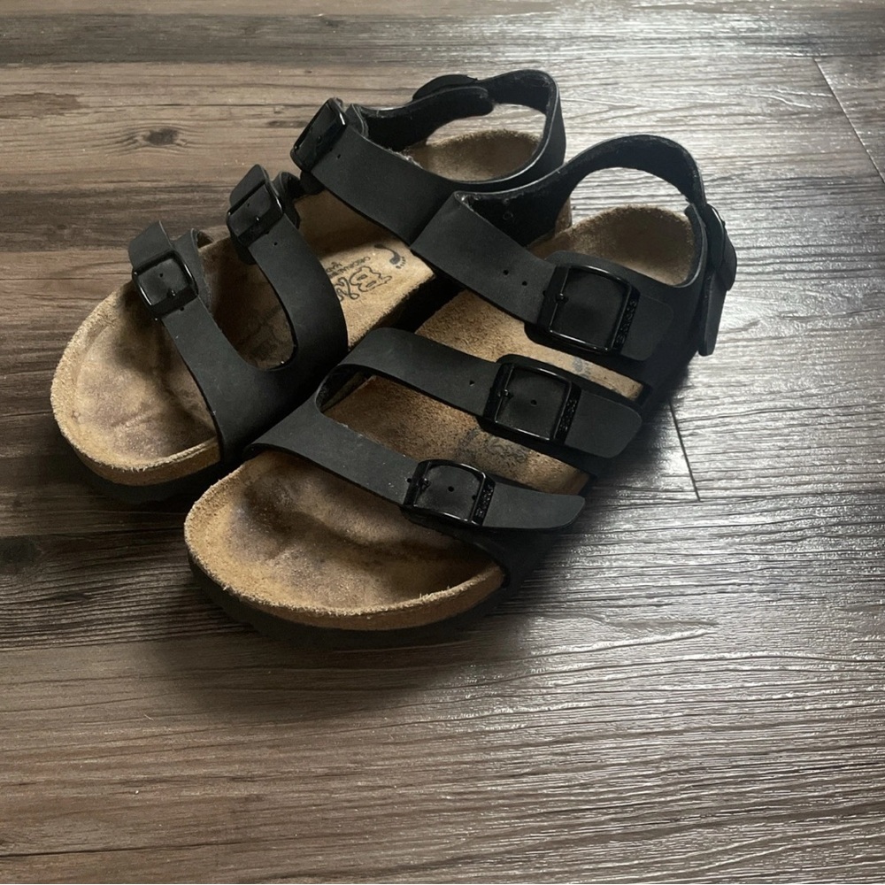 Birki's Birkenstock ELLICE 3 Strap Sling-Back Sandals Women’s US 6 Black